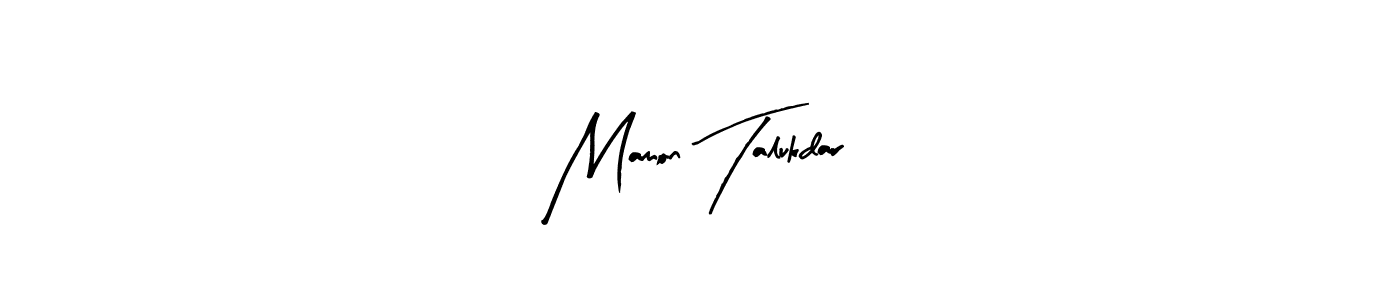 You should practise on your own different ways (Arty Signature) to write your name (Mamon Talukdar) in signature. don't let someone else do it for you. Mamon Talukdar signature style 8 images and pictures png