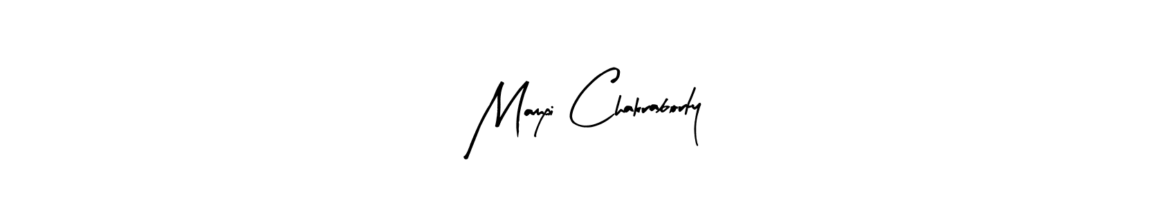 Arty Signature is a professional signature style that is perfect for those who want to add a touch of class to their signature. It is also a great choice for those who want to make their signature more unique. Get Mampi Chakraborty name to fancy signature for free. Mampi Chakraborty signature style 8 images and pictures png