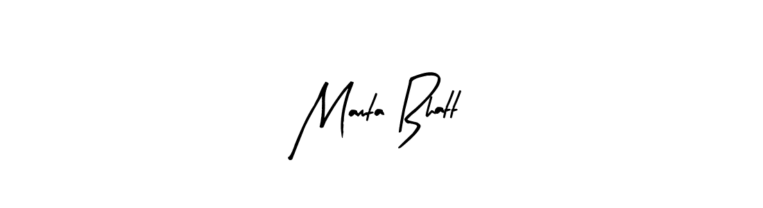 The best way (Arty Signature) to make a short signature is to pick only two or three words in your name. The name Mamta Bhatt include a total of six letters. For converting this name. Mamta Bhatt signature style 8 images and pictures png