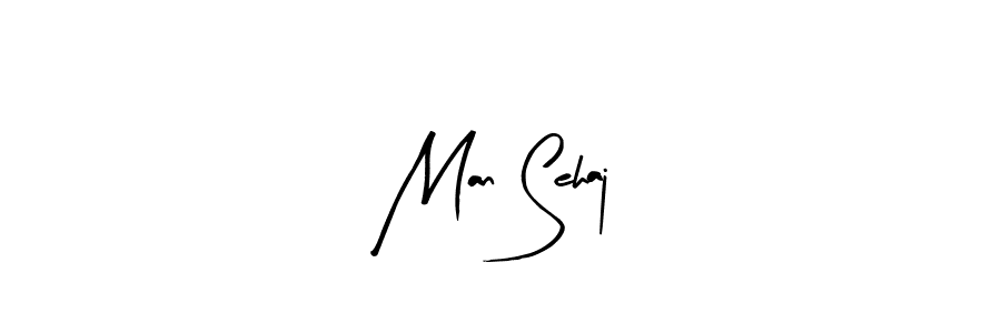 Arty Signature is a professional signature style that is perfect for those who want to add a touch of class to their signature. It is also a great choice for those who want to make their signature more unique. Get Man Sehaj name to fancy signature for free. Man Sehaj signature style 8 images and pictures png