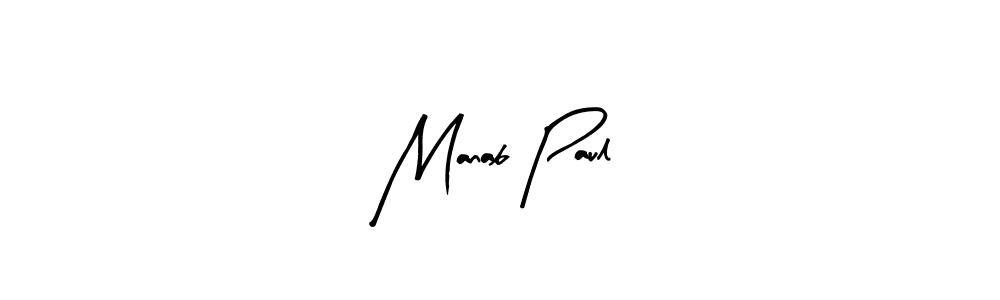 How to make Manab Paul name signature. Use Arty Signature style for creating short signs online. This is the latest handwritten sign. Manab Paul signature style 8 images and pictures png