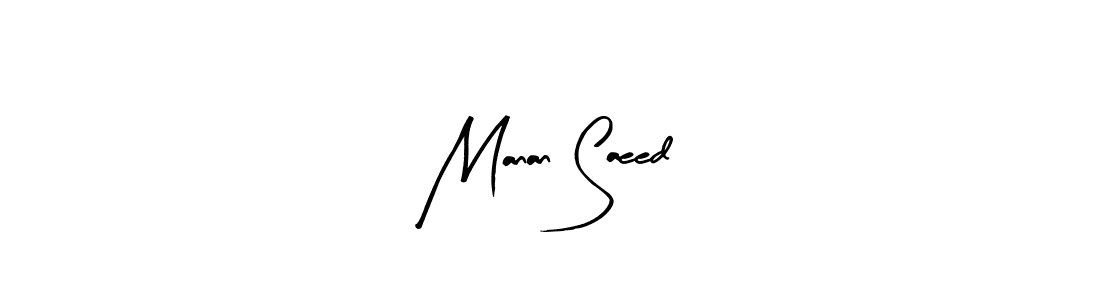 Use a signature maker to create a handwritten signature online. With this signature software, you can design (Arty Signature) your own signature for name Manan Saeed. Manan Saeed signature style 8 images and pictures png
