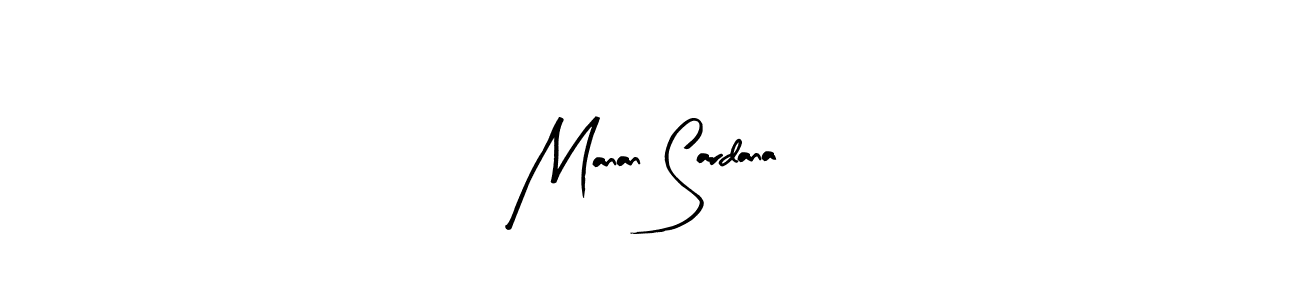 Arty Signature is a professional signature style that is perfect for those who want to add a touch of class to their signature. It is also a great choice for those who want to make their signature more unique. Get Manan Sardana name to fancy signature for free. Manan Sardana signature style 8 images and pictures png