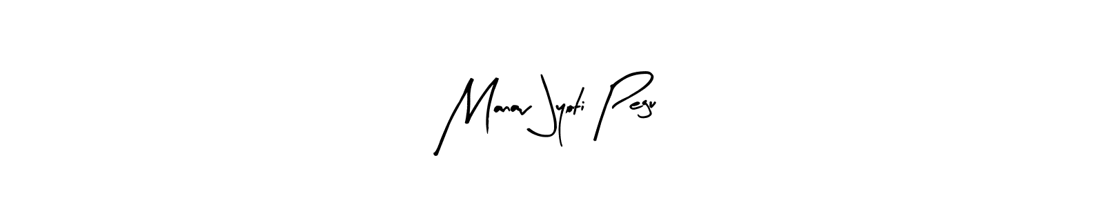 Arty Signature is a professional signature style that is perfect for those who want to add a touch of class to their signature. It is also a great choice for those who want to make their signature more unique. Get Manav Jyoti Pegu name to fancy signature for free. Manav Jyoti Pegu signature style 8 images and pictures png