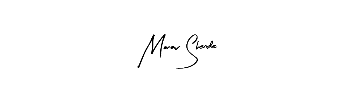 Make a beautiful signature design for name Manav Shende. With this signature (Arty Signature) style, you can create a handwritten signature for free. Manav Shende signature style 8 images and pictures png