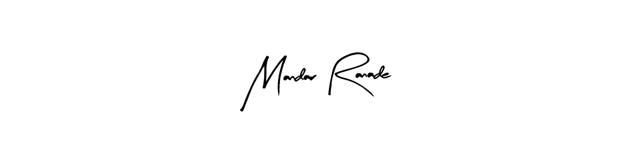 How to make Mandar Ranade name signature. Use Arty Signature style for creating short signs online. This is the latest handwritten sign. Mandar Ranade signature style 8 images and pictures png