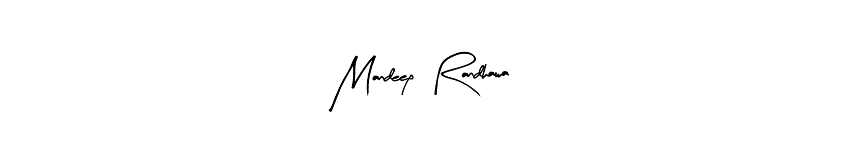 How to make Mandeep  Randhawa name signature. Use Arty Signature style for creating short signs online. This is the latest handwritten sign. Mandeep  Randhawa signature style 8 images and pictures png