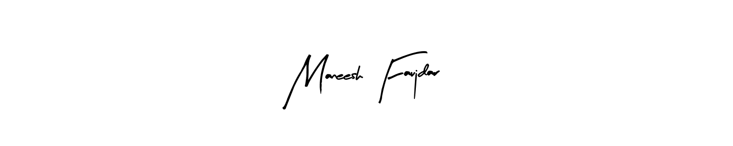 Make a beautiful signature design for name Maneesh Faujdar. With this signature (Arty Signature) style, you can create a handwritten signature for free. Maneesh Faujdar signature style 8 images and pictures png