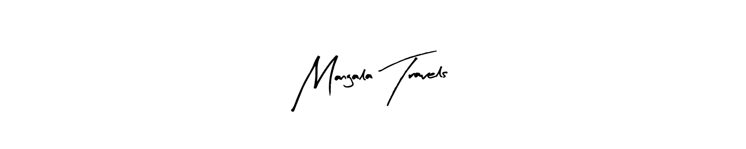 Arty Signature is a professional signature style that is perfect for those who want to add a touch of class to their signature. It is also a great choice for those who want to make their signature more unique. Get Mangala Travels name to fancy signature for free. Mangala Travels signature style 8 images and pictures png