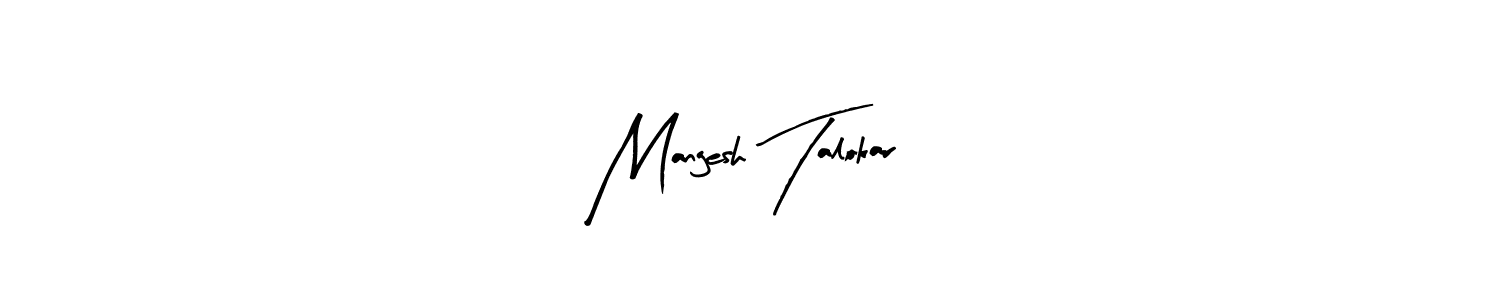 Use a signature maker to create a handwritten signature online. With this signature software, you can design (Arty Signature) your own signature for name Mangesh Talokar. Mangesh Talokar signature style 8 images and pictures png