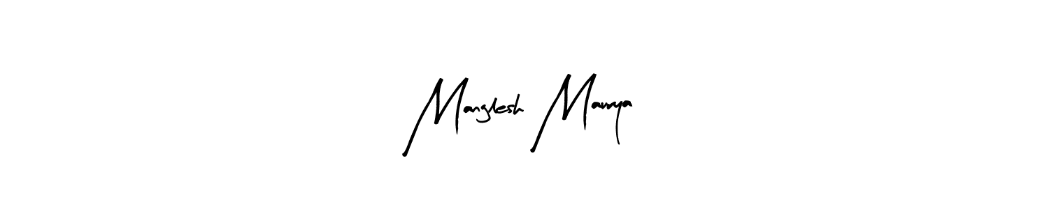 Also we have Manglesh Maurya name is the best signature style. Create professional handwritten signature collection using Arty Signature autograph style. Manglesh Maurya signature style 8 images and pictures png