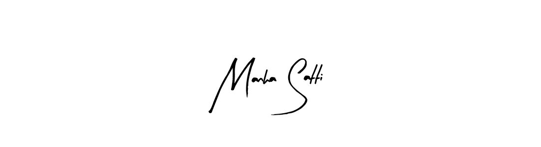 Also You can easily find your signature by using the search form. We will create Manha Satti name handwritten signature images for you free of cost using Arty Signature sign style. Manha Satti signature style 8 images and pictures png