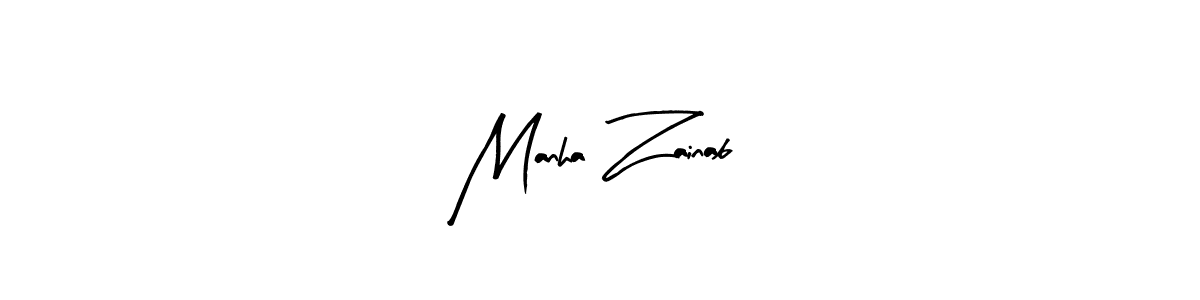 Manha Zainab stylish signature style. Best Handwritten Sign (Arty Signature) for my name. Handwritten Signature Collection Ideas for my name Manha Zainab. Manha Zainab signature style 8 images and pictures png