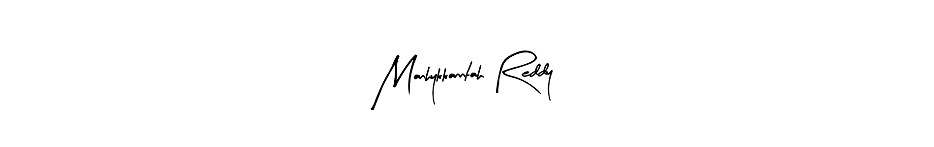 How to make Manhykkanntah Reddy name signature. Use Arty Signature style for creating short signs online. This is the latest handwritten sign. Manhykkanntah Reddy signature style 8 images and pictures png