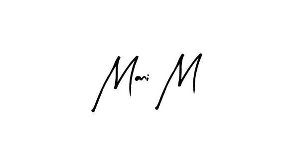 Arty Signature is a professional signature style that is perfect for those who want to add a touch of class to their signature. It is also a great choice for those who want to make their signature more unique. Get Mani M name to fancy signature for free. Mani M signature style 8 images and pictures png