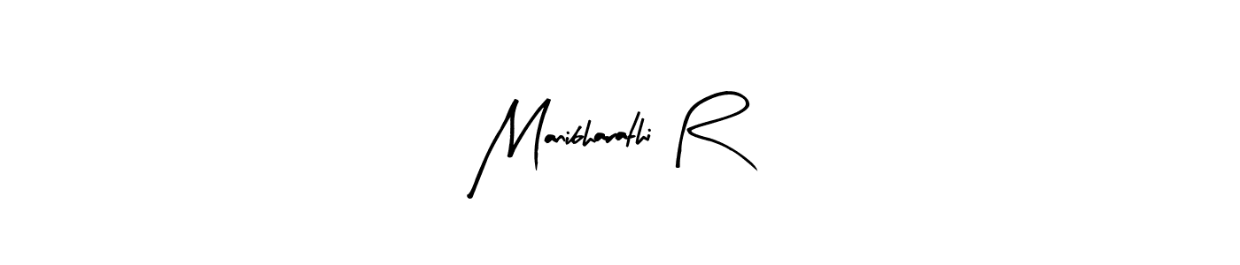 Create a beautiful signature design for name Manibharathi R. With this signature (Arty Signature) fonts, you can make a handwritten signature for free. Manibharathi R signature style 8 images and pictures png