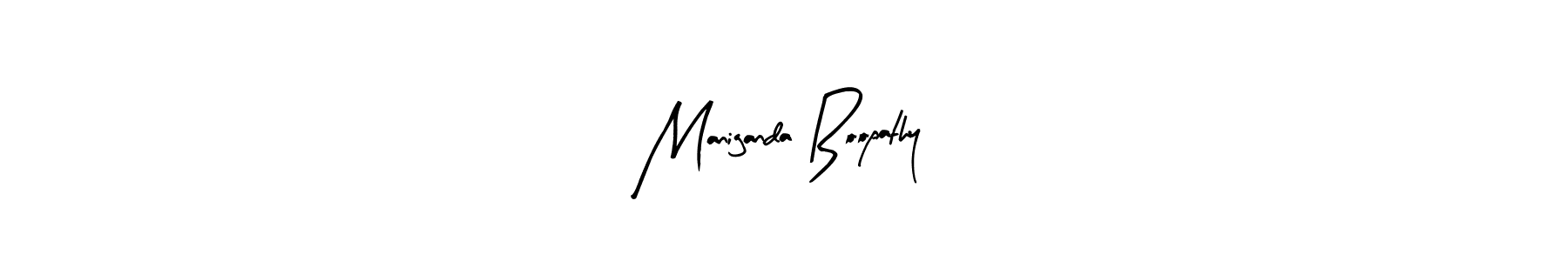 Similarly Arty Signature is the best handwritten signature design. Signature creator online .You can use it as an online autograph creator for name Maniganda Boopathy. Maniganda Boopathy signature style 8 images and pictures png