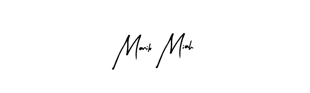 Create a beautiful signature design for name Manik Miah. With this signature (Arty Signature) fonts, you can make a handwritten signature for free. Manik Miah signature style 8 images and pictures png