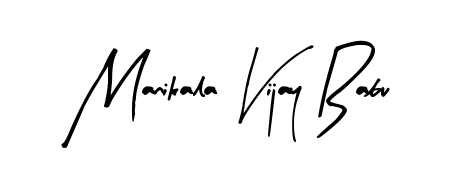 How to make Manikala Vijay Babu name signature. Use Arty Signature style for creating short signs online. This is the latest handwritten sign. Manikala Vijay Babu signature style 8 images and pictures png