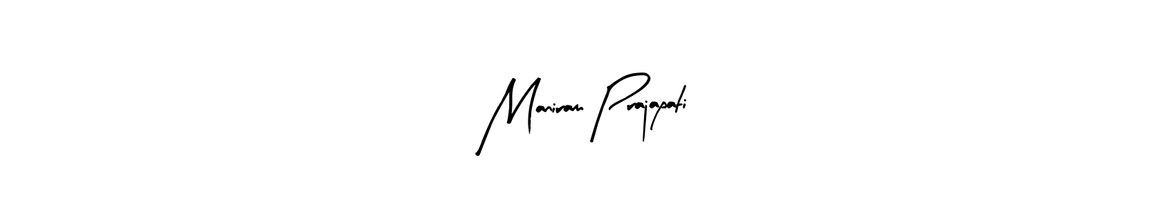 This is the best signature style for the Maniram Prajapati name. Also you like these signature font (Arty Signature). Mix name signature. Maniram Prajapati signature style 8 images and pictures png