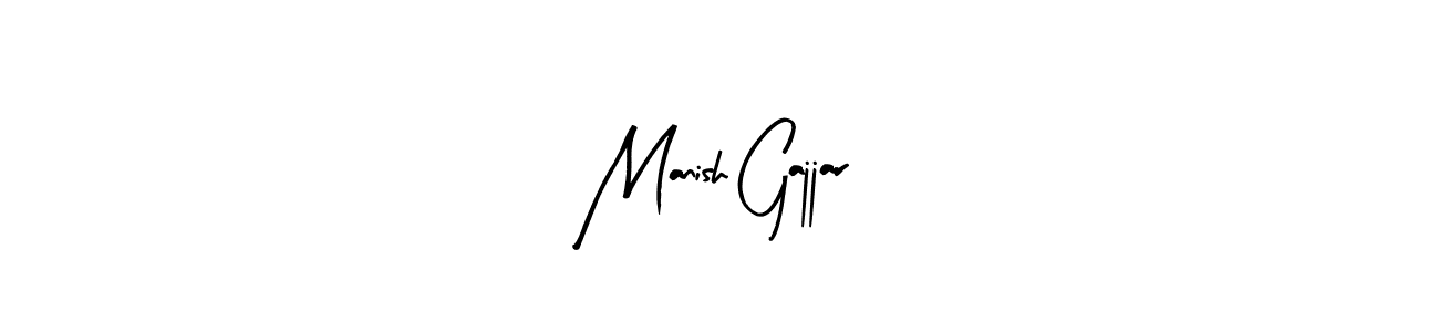 How to make Manish Gajjar signature? Arty Signature is a professional autograph style. Create handwritten signature for Manish Gajjar name. Manish Gajjar signature style 8 images and pictures png