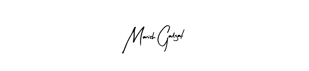 How to make Manish Galgat name signature. Use Arty Signature style for creating short signs online. This is the latest handwritten sign. Manish Galgat signature style 8 images and pictures png