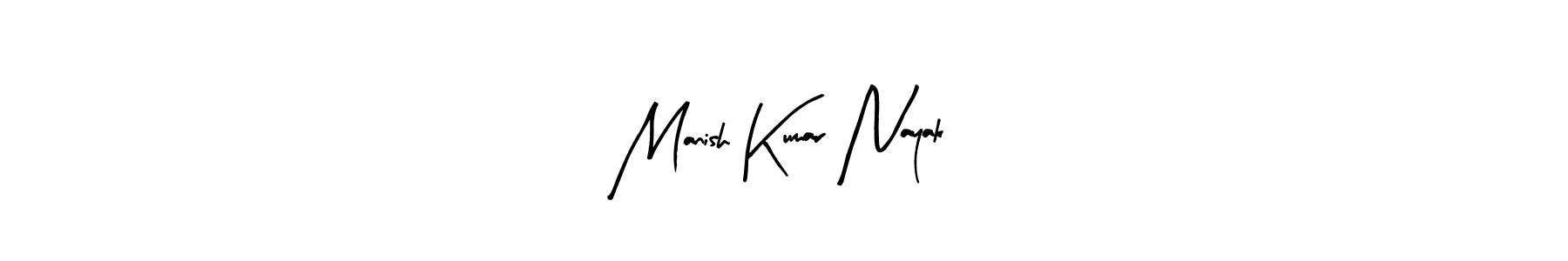 Arty Signature is a professional signature style that is perfect for those who want to add a touch of class to their signature. It is also a great choice for those who want to make their signature more unique. Get Manish Kumar Nayak name to fancy signature for free. Manish Kumar Nayak signature style 8 images and pictures png