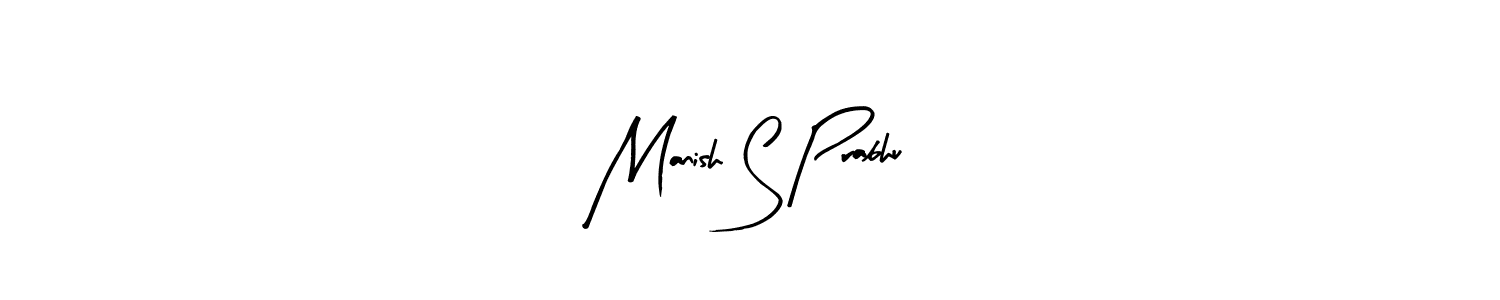 Arty Signature is a professional signature style that is perfect for those who want to add a touch of class to their signature. It is also a great choice for those who want to make their signature more unique. Get Manish S Prabhu name to fancy signature for free. Manish S Prabhu signature style 8 images and pictures png