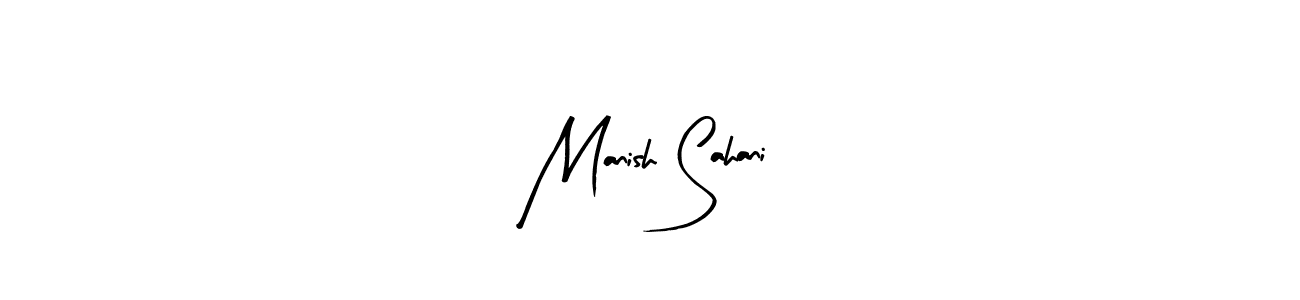 Design your own signature with our free online signature maker. With this signature software, you can create a handwritten (Arty Signature) signature for name Manish Sahani. Manish Sahani signature style 8 images and pictures png