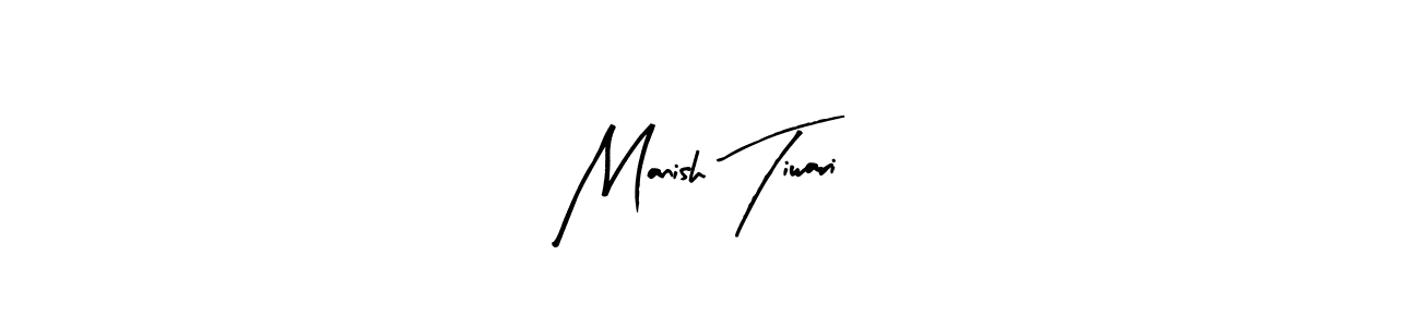 Arty Signature is a professional signature style that is perfect for those who want to add a touch of class to their signature. It is also a great choice for those who want to make their signature more unique. Get Manish Tiwari name to fancy signature for free. Manish Tiwari signature style 8 images and pictures png