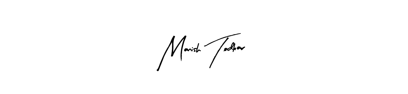 How to make Manish Todkar name signature. Use Arty Signature style for creating short signs online. This is the latest handwritten sign. Manish Todkar signature style 8 images and pictures png