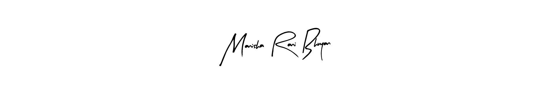 Make a beautiful signature design for name Manisha Rani Bhuyan. With this signature (Arty Signature) style, you can create a handwritten signature for free. Manisha Rani Bhuyan signature style 8 images and pictures png