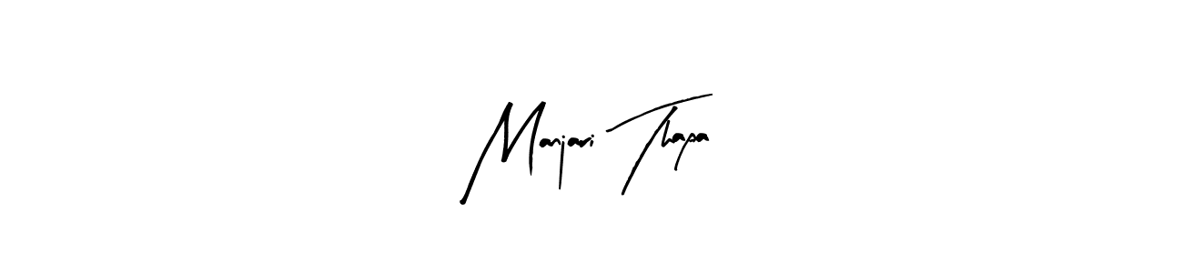 Make a beautiful signature design for name Manjari Thapa. With this signature (Arty Signature) style, you can create a handwritten signature for free. Manjari Thapa signature style 8 images and pictures png