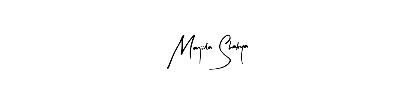 How to make Manjila Shakya signature? Arty Signature is a professional autograph style. Create handwritten signature for Manjila Shakya name. Manjila Shakya signature style 8 images and pictures png