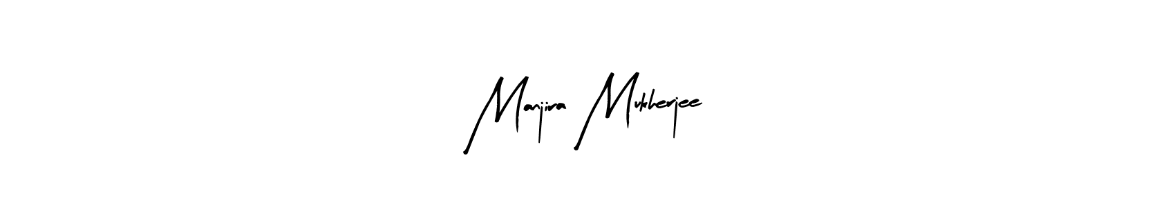 if you are searching for the best signature style for your name Manjira Mukherjee. so please give up your signature search. here we have designed multiple signature styles  using Arty Signature. Manjira Mukherjee signature style 8 images and pictures png