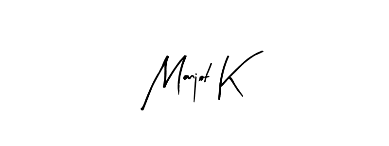 Arty Signature is a professional signature style that is perfect for those who want to add a touch of class to their signature. It is also a great choice for those who want to make their signature more unique. Get Manjot K name to fancy signature for free. Manjot K signature style 8 images and pictures png