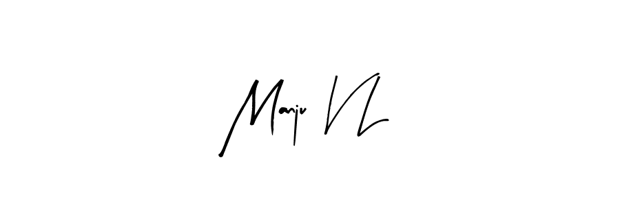 Similarly Arty Signature is the best handwritten signature design. Signature creator online .You can use it as an online autograph creator for name Manju V L. Manju V L signature style 8 images and pictures png