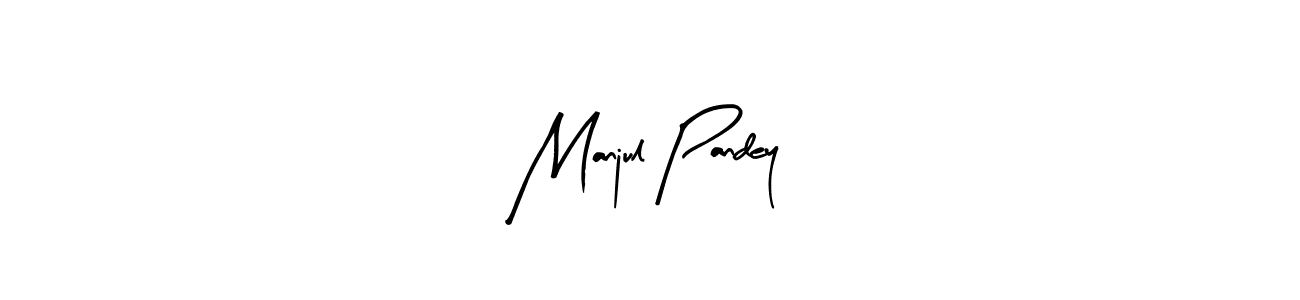 Make a beautiful signature design for name Manjul Pandey. With this signature (Arty Signature) style, you can create a handwritten signature for free. Manjul Pandey signature style 8 images and pictures png