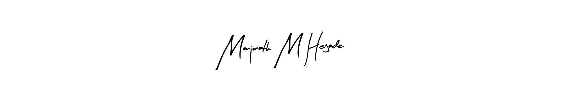 Arty Signature is a professional signature style that is perfect for those who want to add a touch of class to their signature. It is also a great choice for those who want to make their signature more unique. Get Manjunath M Hegade name to fancy signature for free. Manjunath M Hegade signature style 8 images and pictures png
