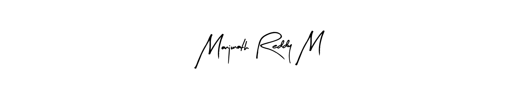 Create a beautiful signature design for name Manjunath Reddy M. With this signature (Arty Signature) fonts, you can make a handwritten signature for free. Manjunath Reddy M signature style 8 images and pictures png