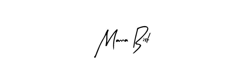 The best way (Arty Signature) to make a short signature is to pick only two or three words in your name. The name Manna Bist include a total of six letters. For converting this name. Manna Bist signature style 8 images and pictures png
