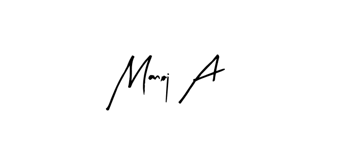 The best way (Arty Signature) to make a short signature is to pick only two or three words in your name. The name Manoj A include a total of six letters. For converting this name. Manoj A signature style 8 images and pictures png