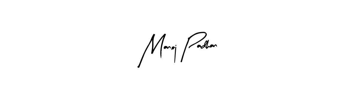 How to make Manoj Padhan name signature. Use Arty Signature style for creating short signs online. This is the latest handwritten sign. Manoj Padhan signature style 8 images and pictures png