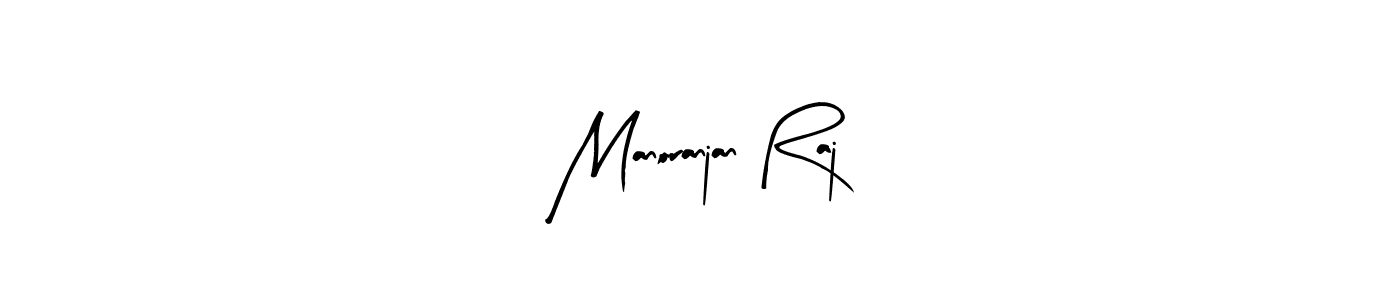 The best way (Arty Signature) to make a short signature is to pick only two or three words in your name. The name Manoranjan Raj include a total of six letters. For converting this name. Manoranjan Raj signature style 8 images and pictures png