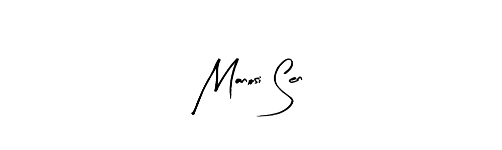 The best way (Arty Signature) to make a short signature is to pick only two or three words in your name. The name Manosi Sen include a total of six letters. For converting this name. Manosi Sen signature style 8 images and pictures png
