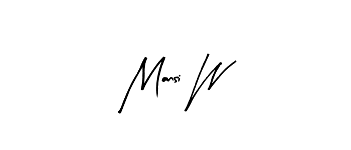 Also we have Mansi W name is the best signature style. Create professional handwritten signature collection using Arty Signature autograph style. Mansi W signature style 8 images and pictures png