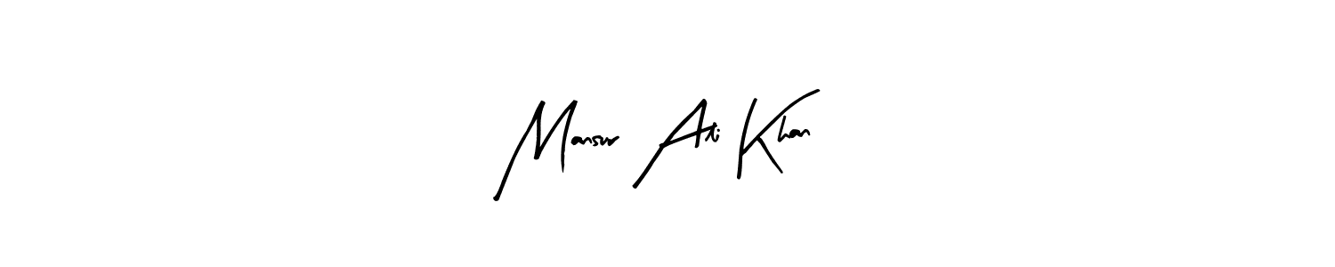 Arty Signature is a professional signature style that is perfect for those who want to add a touch of class to their signature. It is also a great choice for those who want to make their signature more unique. Get Mansur Ali Khan name to fancy signature for free. Mansur Ali Khan signature style 8 images and pictures png