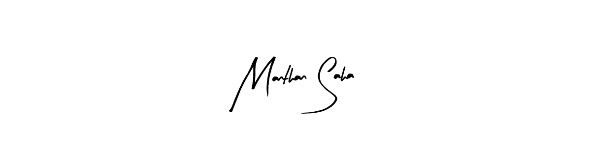 Manthan Saha stylish signature style. Best Handwritten Sign (Arty Signature) for my name. Handwritten Signature Collection Ideas for my name Manthan Saha. Manthan Saha signature style 8 images and pictures png