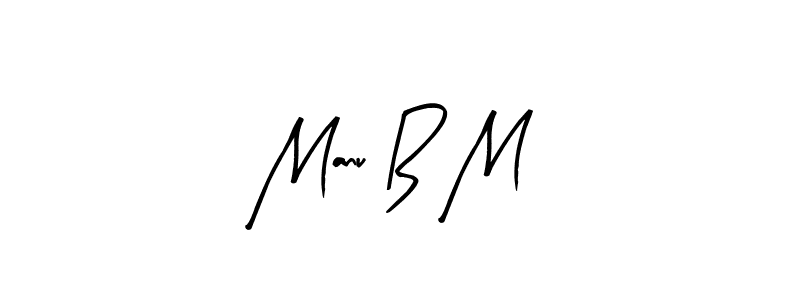 Make a beautiful signature design for name Manu B M. With this signature (Arty Signature) style, you can create a handwritten signature for free. Manu B M signature style 8 images and pictures png