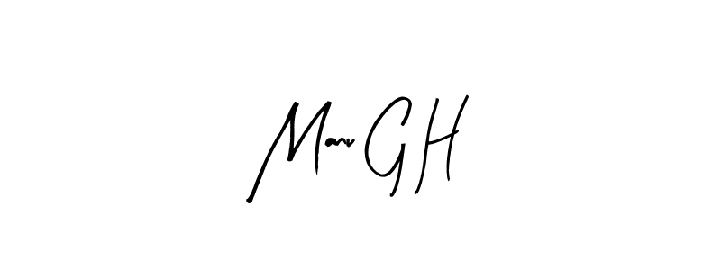 How to make Manu G H name signature. Use Arty Signature style for creating short signs online. This is the latest handwritten sign. Manu G H signature style 8 images and pictures png